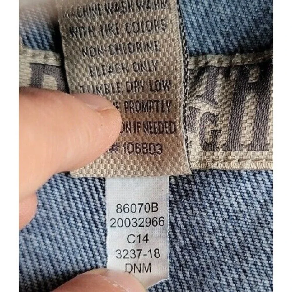 Duluth Mens Jeans 42x30 High Rise Medium Blue‎ Farmer Work Spatter Paint READ